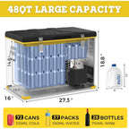 Jednostrefowa przenośna lodówka, zamrażarka do użytku domowego i samochodowego, idealna w podróży, na kempingu, w podróży samochodem (48 litrów)
