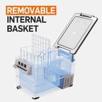 Lodówka samochodowa, 48QT (45L) Lodówka samochodowa elektryczna Chłodziarka APP Control, Lodówka 12V -4℉~68℉, Przenośna lodówka na kemping