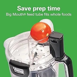 Food Processor and Vegetable Chopper, BPA Free, Stainless-Steel Blades, 14 Cup + 4-Cup Mini Bowls, 3-Speed 500-Watt Motor, Black