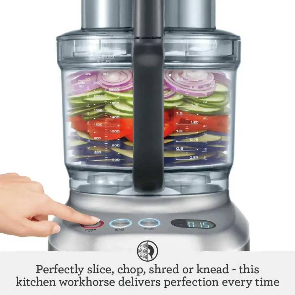 16 Cup Food Processor, 1200-Watt, Food Processor Chopper, Multifunctional for Chopping Vegetables, Meat, Grains, Nuts