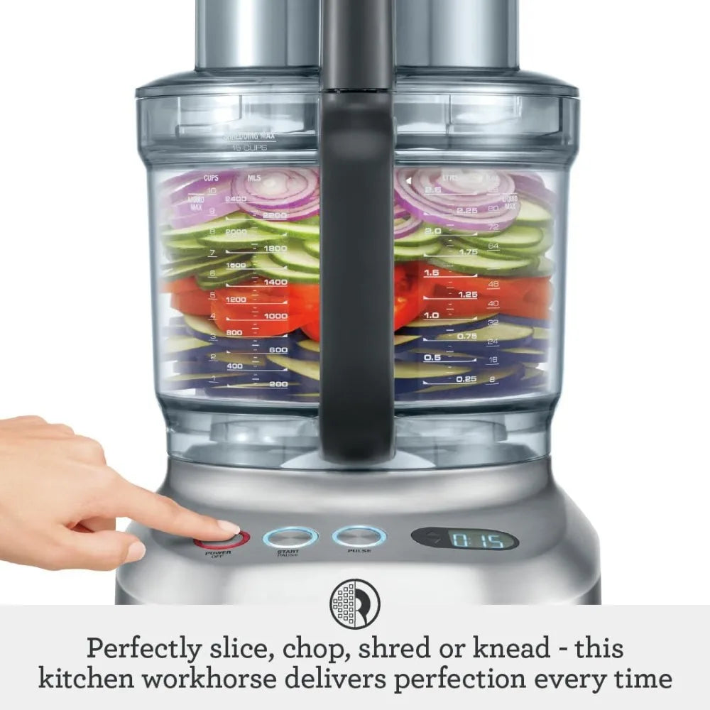 Robot kuchenny 16-kubkowy, 1200-watowy, siekacz do robota kuchennego, wielofunkcyjny do siekania warzyw, mięsa, ziaren, orzechów