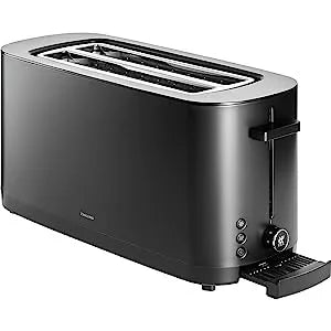 2 Long Slot Toaster, 4 Slices with Extra Wide 1.5" Slots for Bagels, 7 Toast Settings, Even Toasting, Reheat, Cancel, Defrost