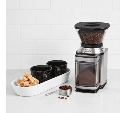 Coffee Grinder, Electric Burr One-Touch Automatic Grinder with18-Position Grind Selector, Stainless Steel, Easy to Carry