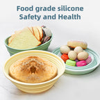 Silicone European bag fermentation basket food grade foldable fermentation basket oval non stick bread fruit basket baking tool - Walfos® Kitchenware
