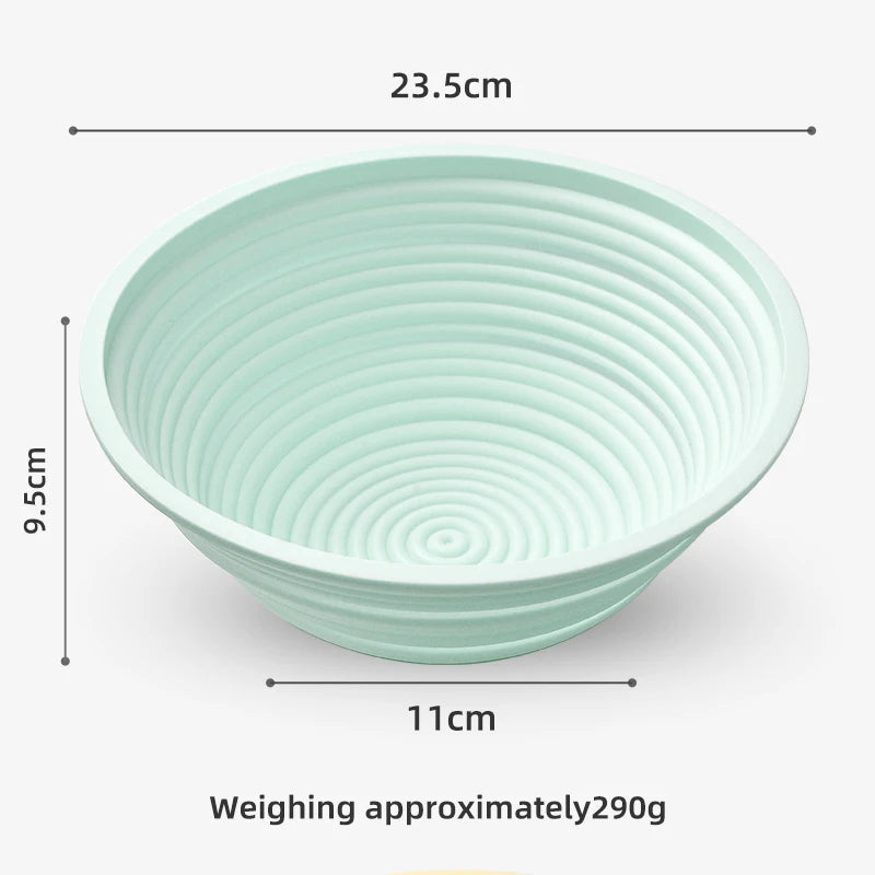 Silicone European bag fermentation basket food grade foldable fermentation basket oval non stick bread fruit basket baking tool - Walfos® Kitchenware