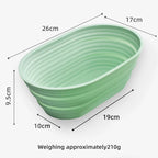 Silicone European bag fermentation basket food grade foldable fermentation basket oval non stick bread fruit basket baking tool - Walfos® Kitchenware