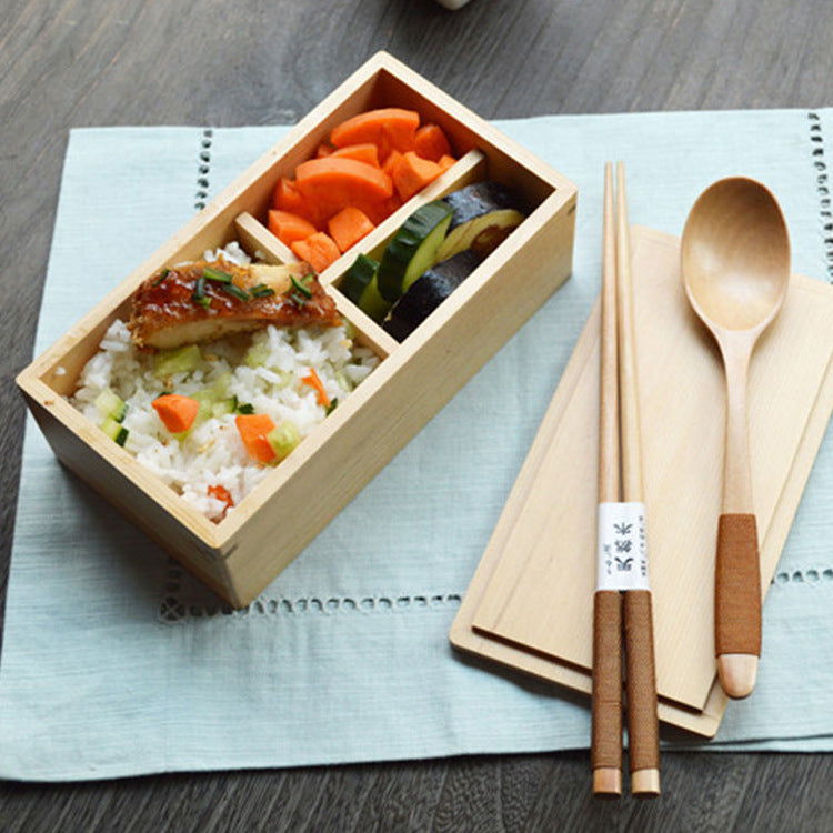 Simple And Stylish Lunch Box Japanese-style Log Bento Box - Walfos® Kitchenware