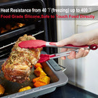 Size S/L Stainless Steel and Silicone Food Tongs for Cooking Kitchen Tongs Kitchen Tools BBQ Clip Salad - Walfos® Kitchenware