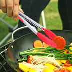 Size S/L Stainless Steel and Silicone Food Tongs for Cooking Kitchen Tongs Kitchen Tools BBQ Clip Salad - Walfos® Kitchenware