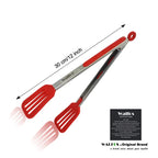 Size S/L Stainless Steel and Silicone Food Tongs for Cooking Kitchen Tongs Kitchen Tools BBQ Clip Salad - Walfos® Kitchenware