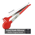 Size S/L Stainless Steel and Silicone Food Tongs for Cooking Kitchen Tongs Kitchen Tools BBQ Clip Salad - Walfos® Kitchenware