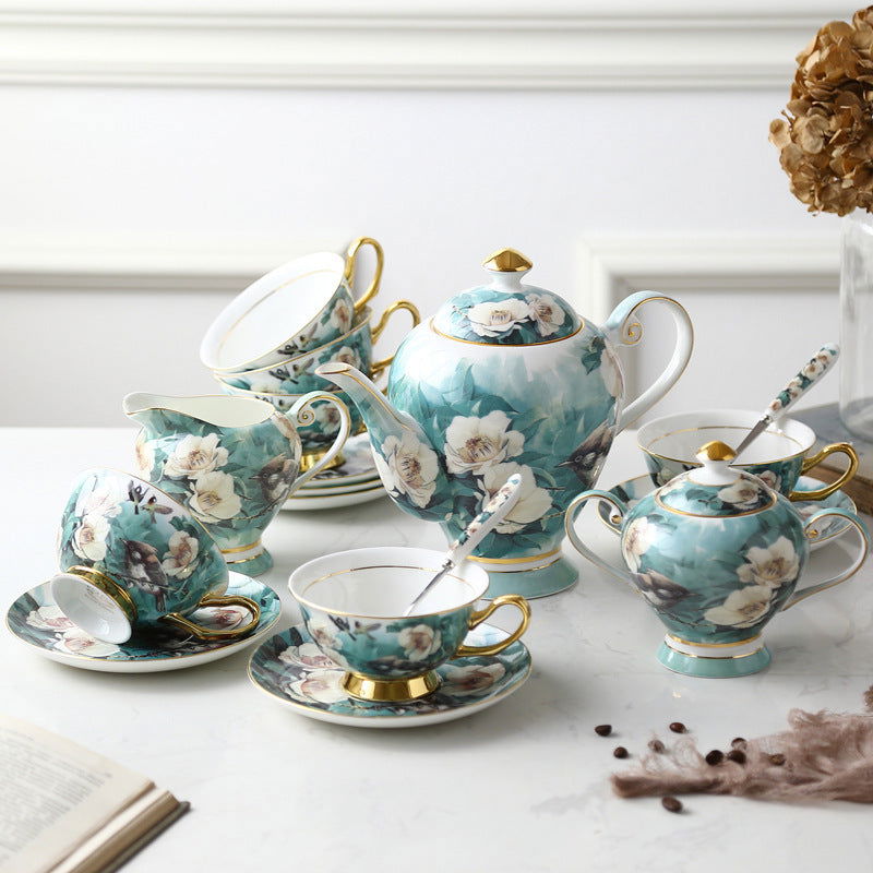 Small Exquisite Bone China Coffee Set Cup And Saucer Suit - Walfos® Kitchenware