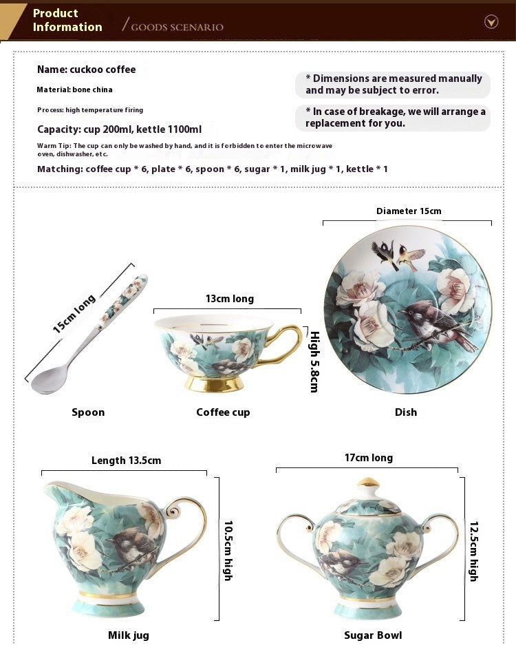 Small Exquisite Bone China Coffee Set Cup And Saucer Suit - Walfos® Kitchenware