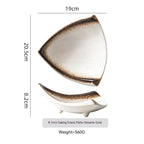 Snack Plate Creative Japanese Ceramic Art Plate Fruit Plate - Walfos® Kitchenware