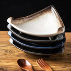 Snack Plate Creative Japanese Ceramic Art Plate Fruit Plate - Walfos® Kitchenware