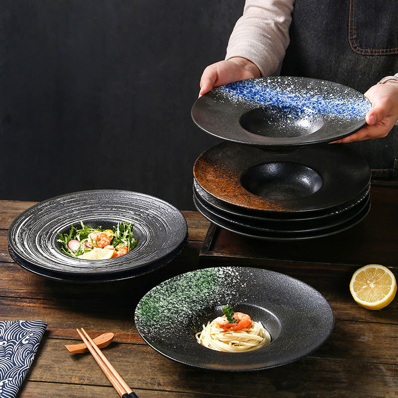 Spaghetti Straw Hat Plate Japanese Retro - Walfos® Kitchenware