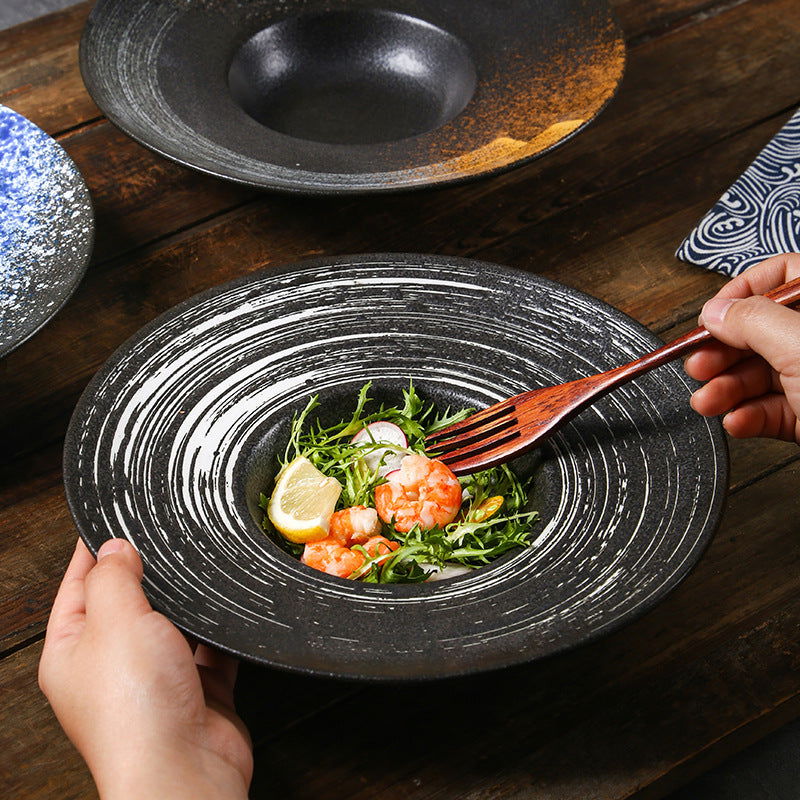 Spaghetti Straw Hat Plate Japanese Retro - Walfos® Kitchenware