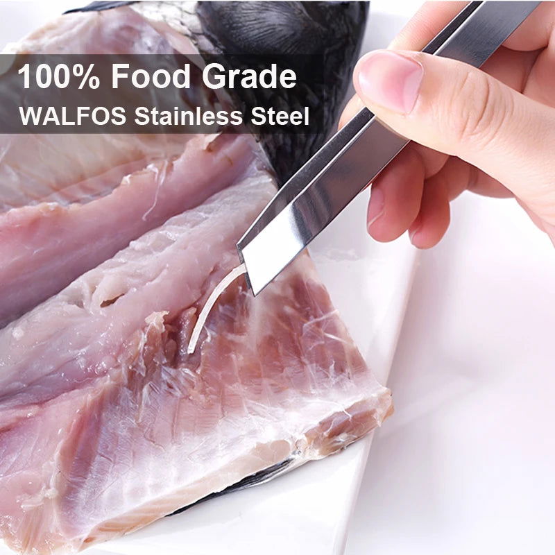 Stainless Steel Tongs Metal Fish Hair Remover Kitchen Stubbs Fishbone Fur Bones Clip Tong Animal Pliers Barbecue Ferramentas - Walfos® Kitchenware