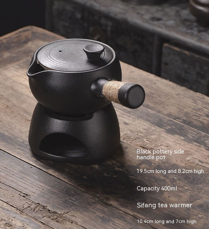 Stoneware Japanese Kung Fu Tea Set, One Pot, Four Cups With Dry Tea Tray, Tea Maker, Warm Tea Gift Box Set - Walfos® Kitchenware