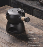 Stoneware Japanese Kung Fu Tea Set, One Pot, Four Cups With Dry Tea Tray, Tea Maker, Warm Tea Gift Box Set - Walfos® Kitchenware
