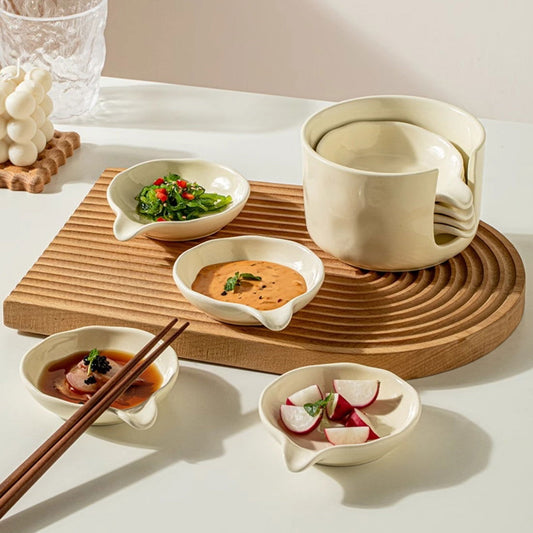 Storage Sauce Dish Suit Household Sauce Dipping Ceramic Dish - Walfos® Kitchenware