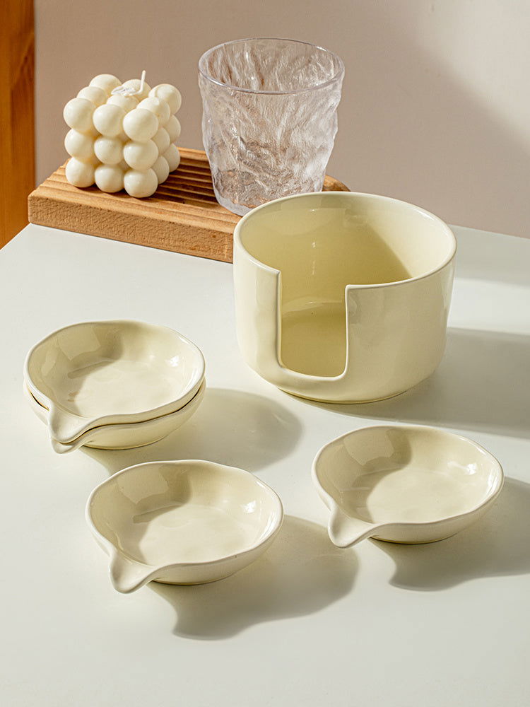 Storage Sauce Dish Suit Household Sauce Dipping Ceramic Dish - Walfos® Kitchenware