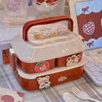Student's Cute Multi-tiered Lunch Box Japanese Bento - Walfos® Kitchenware