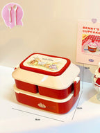 Student's Cute Multi-tiered Lunch Box Japanese Bento - Walfos® Kitchenware
