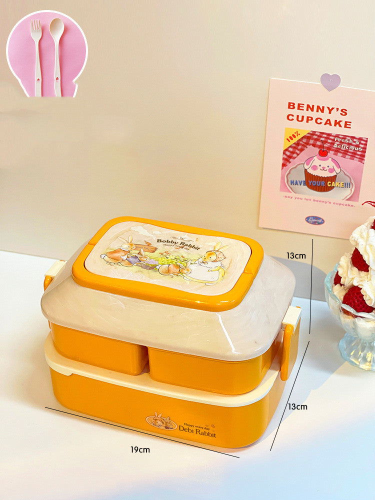 Student's Cute Multi-tiered Lunch Box Japanese Bento - Walfos® Kitchenware