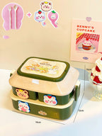 Student's Cute Multi-tiered Lunch Box Japanese Bento - Walfos® Kitchenware