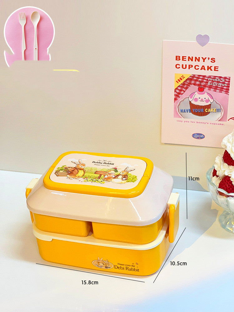 Student's Cute Multi-tiered Lunch Box Japanese Bento - Walfos® Kitchenware