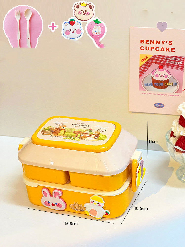 Student's Cute Multi-tiered Lunch Box Japanese Bento - Walfos® Kitchenware