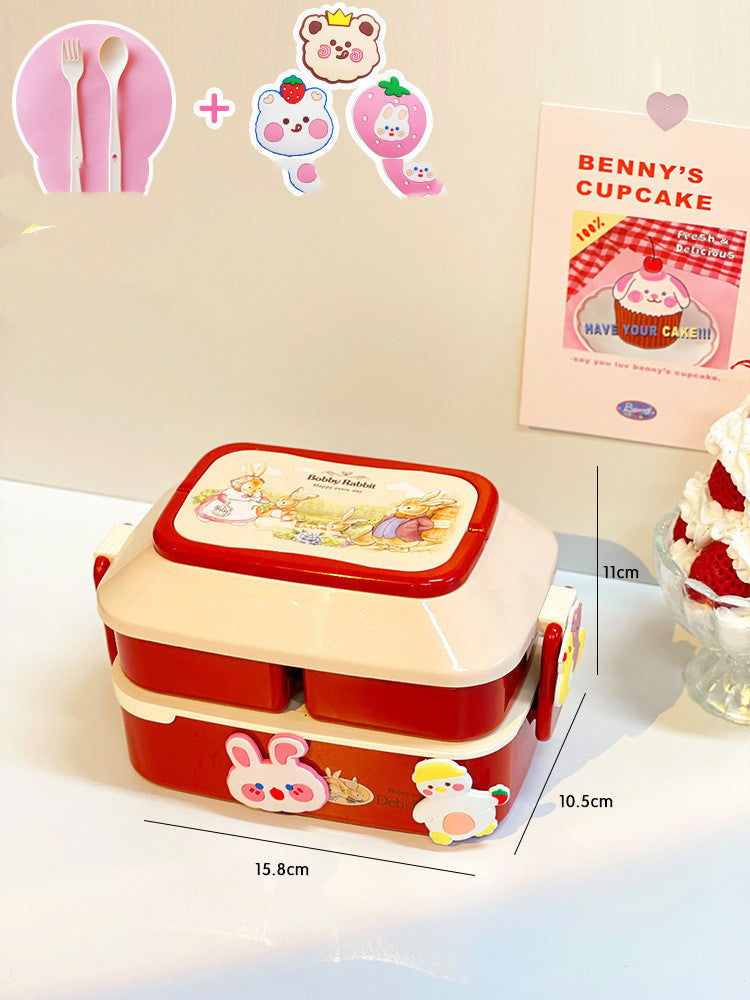 Student's Cute Multi-tiered Lunch Box Japanese Bento - Walfos® Kitchenware