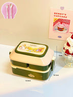 Student's Cute Multi-tiered Lunch Box Japanese Bento - Walfos® Kitchenware