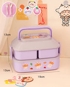 Student's Cute Multi-tiered Lunch Box Japanese Bento - Walfos® Kitchenware