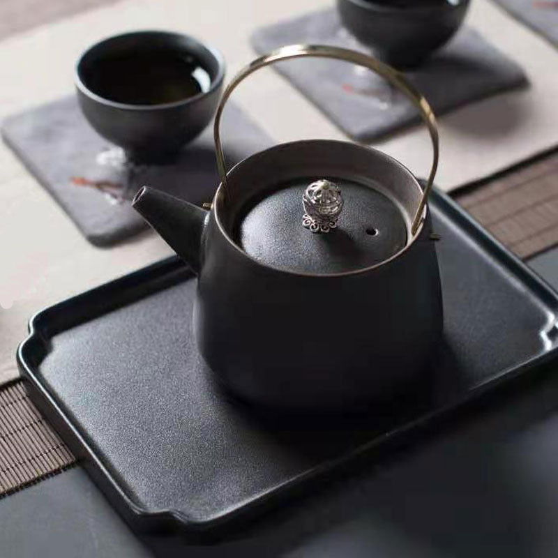 Tea Set Japanese Style Stoneware Tea Cup And Pot Small Set - Walfos® Kitchenware