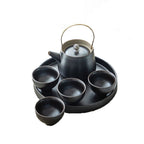 Tea Set Japanese Style Stoneware Tea Cup And Pot Small Set - Walfos® Kitchenware