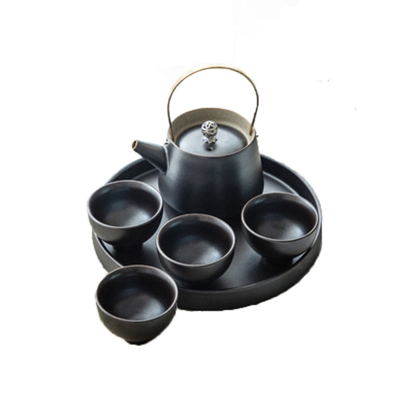 Tea Set Japanese Style Stoneware Tea Cup And Pot Small Set - Walfos® Kitchenware