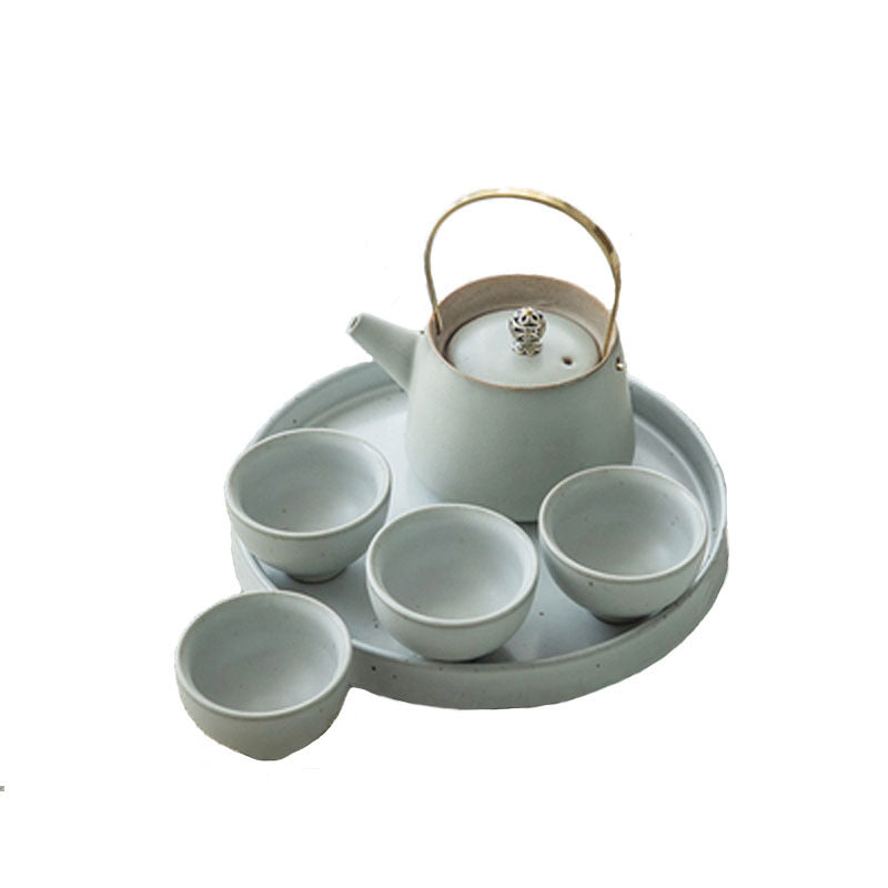 Tea Set Japanese Style Stoneware Tea Cup And Pot Small Set - Walfos® Kitchenware