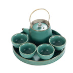 Tea Set Japanese Style Stoneware Tea Cup And Pot Small Set - Walfos® Kitchenware