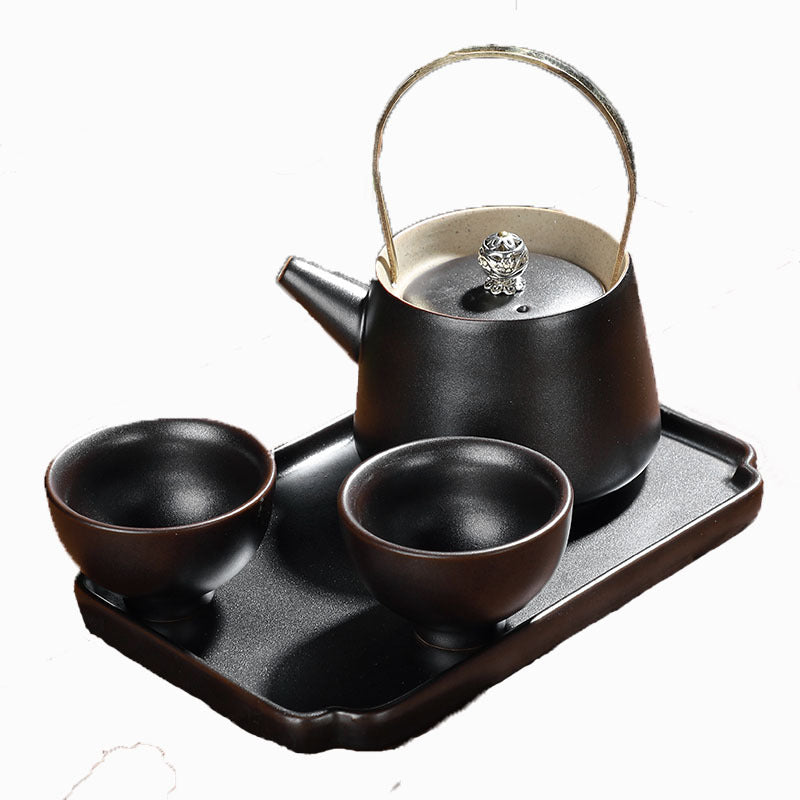 Tea Set Japanese Style Stoneware Tea Cup And Pot Small Set - Walfos® Kitchenware