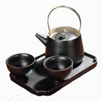Tea Set Japanese Style Stoneware Tea Cup And Pot Small Set - Walfos® Kitchenware