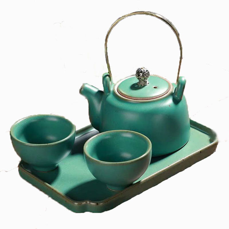 Tea Set Japanese Style Stoneware Tea Cup And Pot Small Set - Walfos® Kitchenware