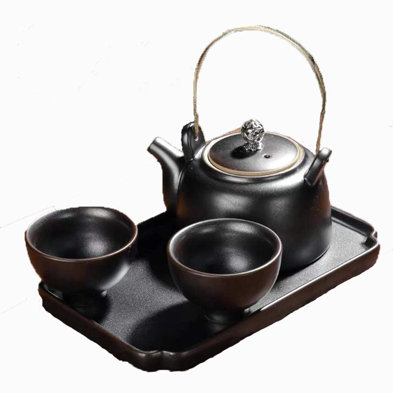Tea Set Japanese Style Stoneware Tea Cup And Pot Small Set - Walfos® Kitchenware