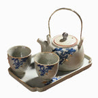 Tea Set Japanese Style Stoneware Tea Cup And Pot Small Set - Walfos® Kitchenware