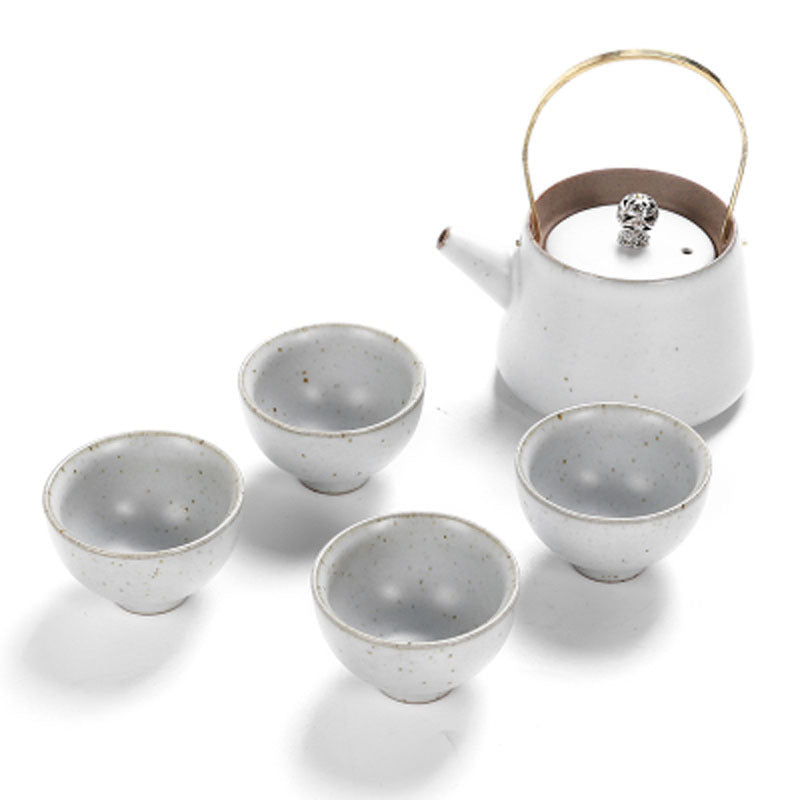 Tea Set Japanese Style Stoneware Tea Cup And Pot Small Set - Walfos® Kitchenware