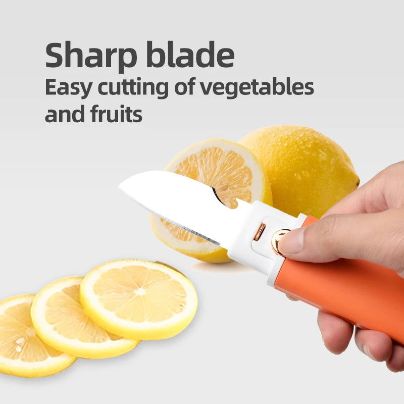Ultimate 5-in-1 Fruit Knife Peeler: Portable Sharp Multifunctional Kitchen Gadget for Home & Outdoor Use - Walfos® Kitchenware