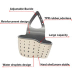 Useful Suction Cup Kitchen Sponge Drain Holder PP Rubber Toilet Soap Shelf Organizer Sponge Storage Rack Basket Wash Cloth Tools - Walfos® Kitchenware