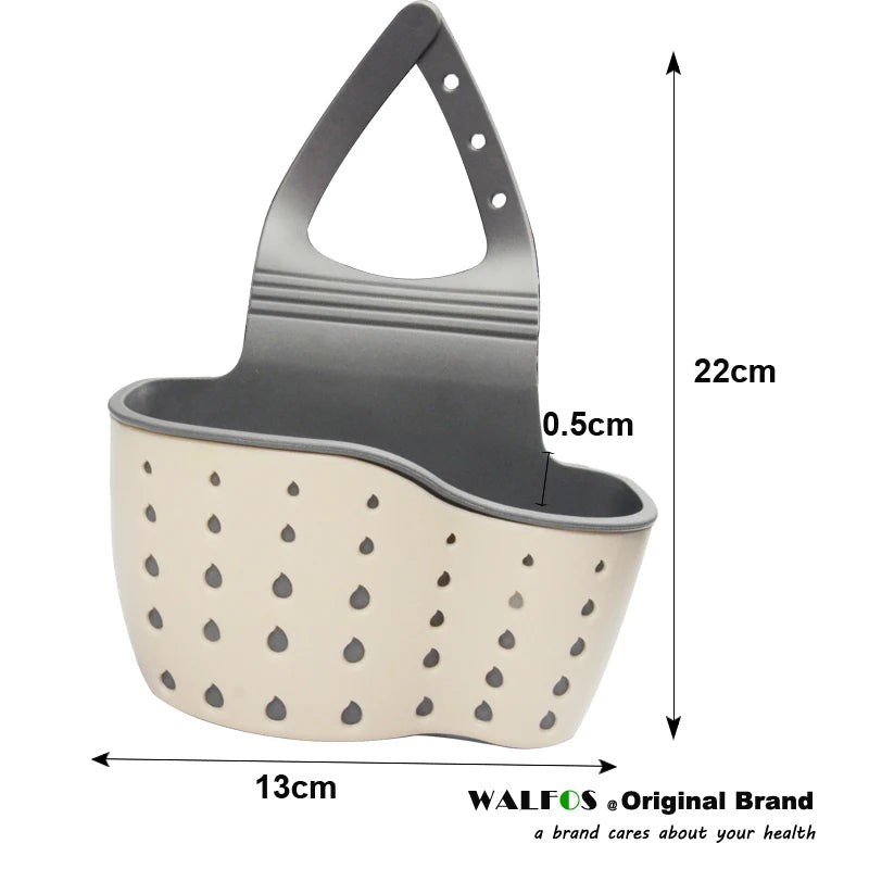 Useful Suction Cup Kitchen Sponge Drain Holder PP Rubber Toilet Soap Shelf Organizer Sponge Storage Rack Basket Wash Cloth Tools - Walfos® Kitchenware