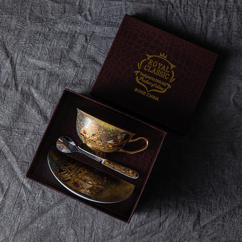 Vintage English Bone China Coffee Cup And Saucer Set - Walfos® Kitchenware